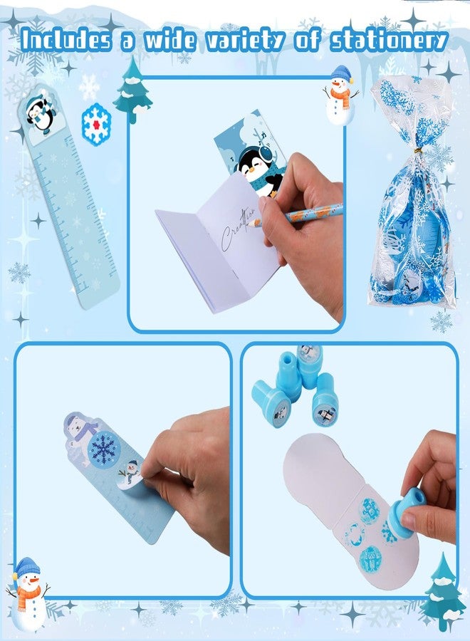 TOAPER 192PCS Winter Stationery Party Favors Bulk Winter Themed Stationery Treat Bags Birthday Supplies for Stocking Goodie Bags Stuffer Exchange School Games Prizes - Image 4